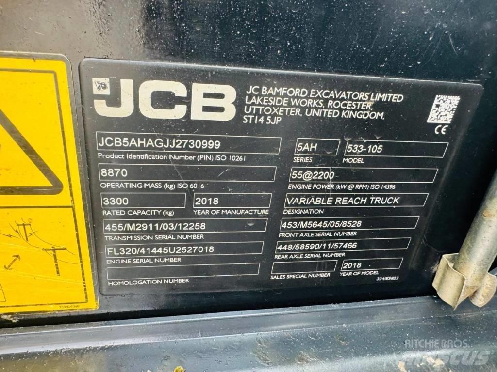 JCB 533-105 Teleskopické manipulátory