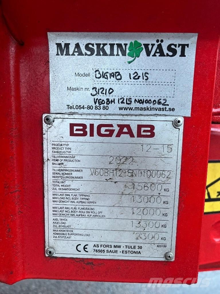 Bigab 12-15 Přívěsy pro různé účely
