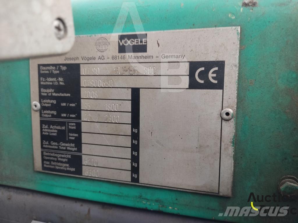 Vögele Super 800 Finišery