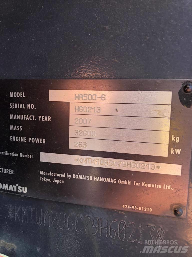 Komatsu WA500-6 Kolové nakladače