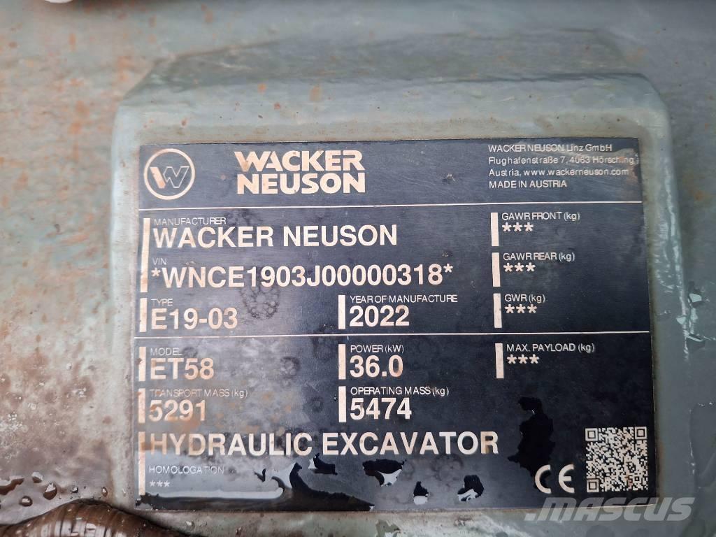 Wacker Neuson ET58 Pásová rýpadla