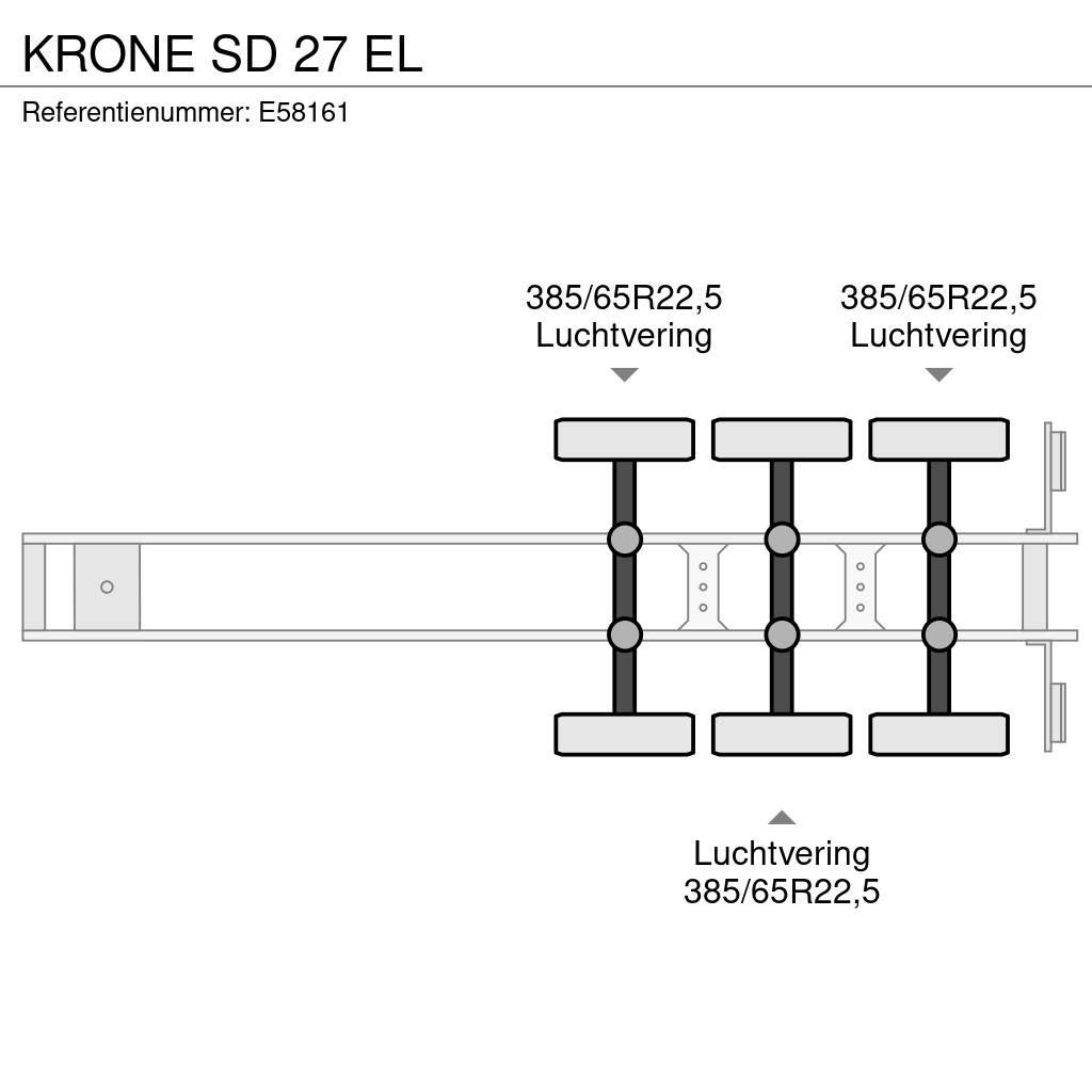 Krone SD 27 EL Valníkové návěsy/Návěsy se sklápěcími bočnicemi