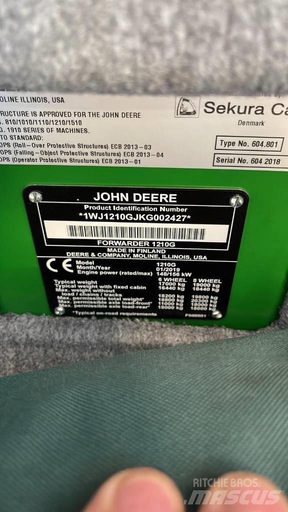 John Deere 1210G Vyvážecí traktory
