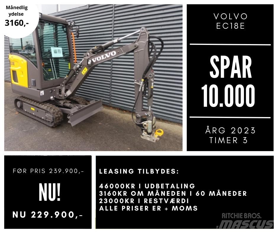 Volvo EC 18 E Mini rýpadla < 7t