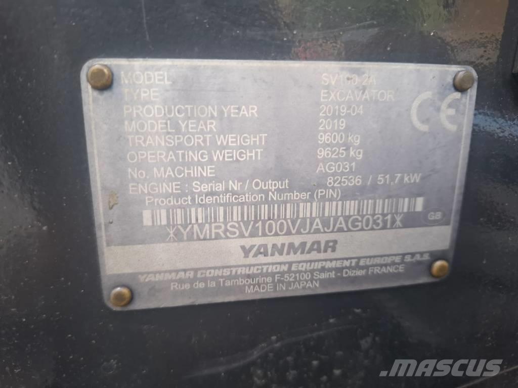 Yanmar SV 100-2A Midi rýpadla 7t - 12t