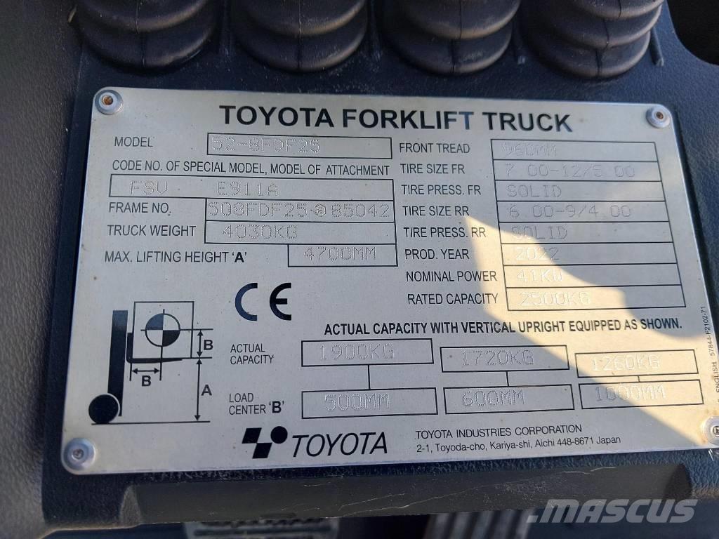 Toyota 52-8 FD F 25 Dieselové vozíky