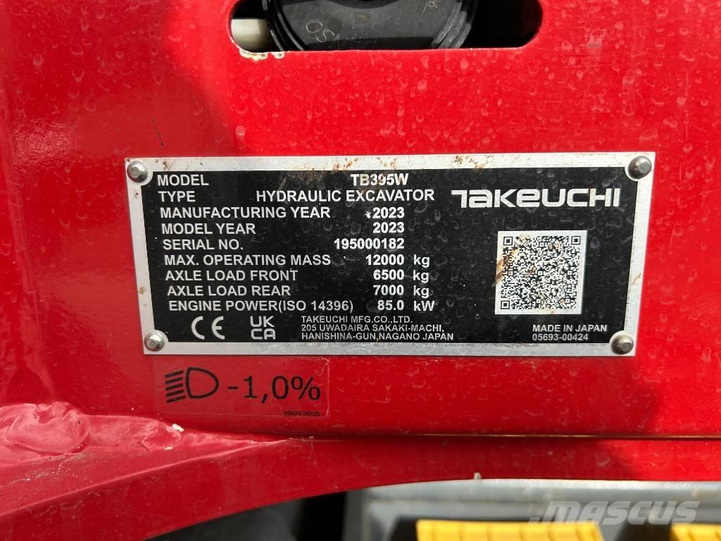 Takeuchi TB 395 W Kolová rýpadla