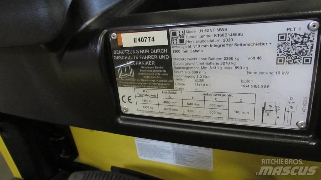 Hyster J1.6XNT MWB Akumulátorové vozíky