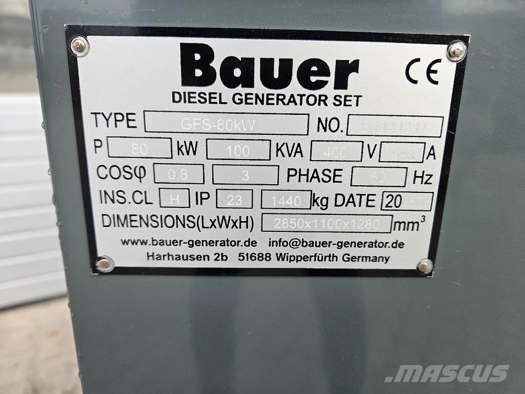 Bauer GFS-80Kw Naftové generátory