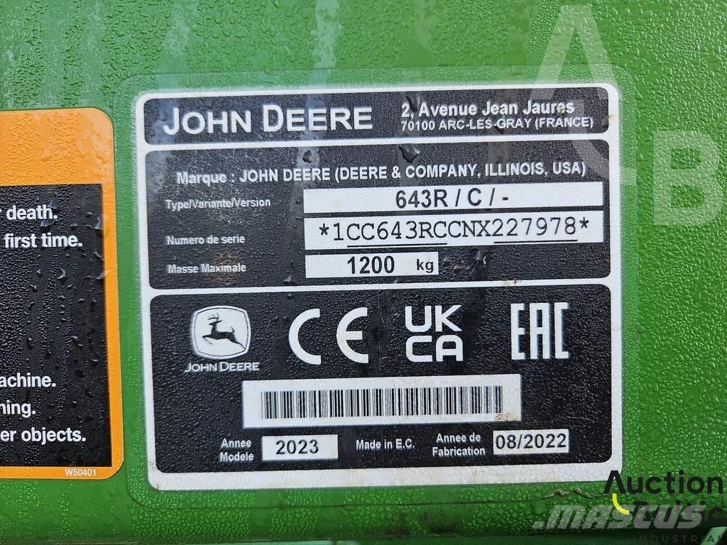 John Deere 643 R Čelní nakladače a rypadla