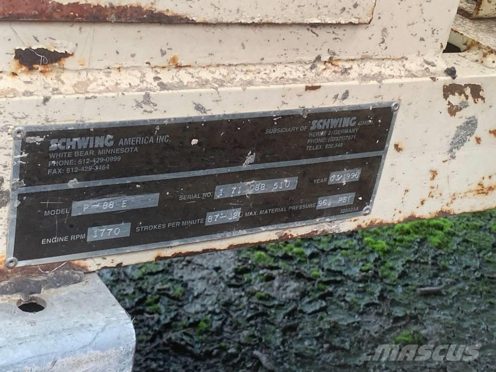 Schwing P88E Nákladní auta s čerpadly betonu