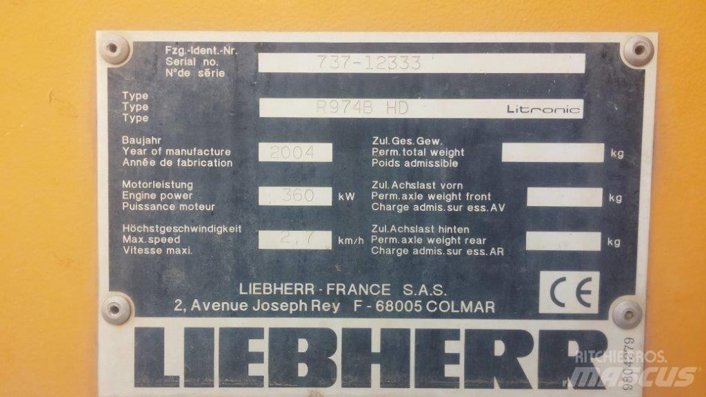 Liebherr R 974 B HD Pásová rýpadla