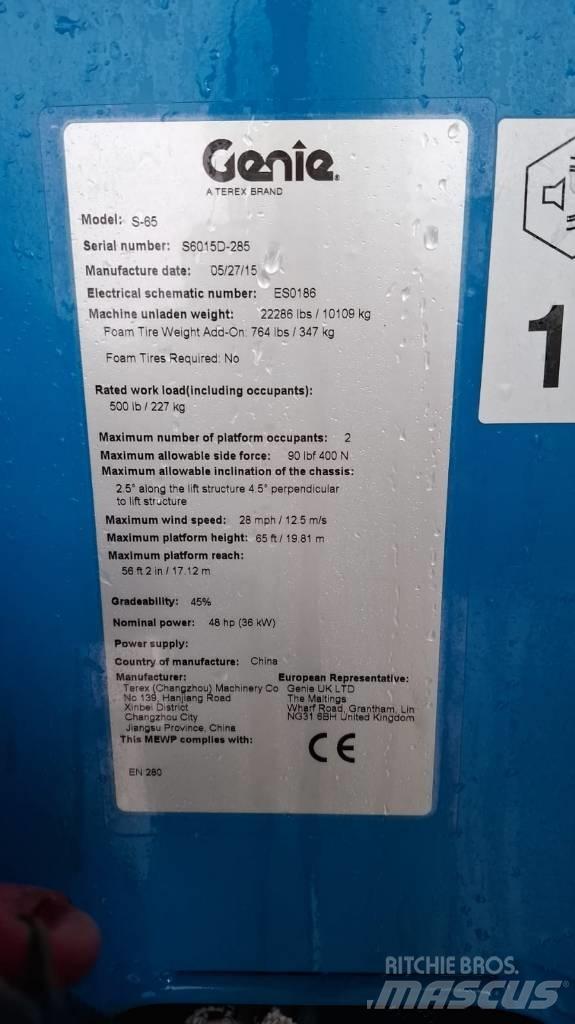 Genie S 65 Teleskopické plošiny