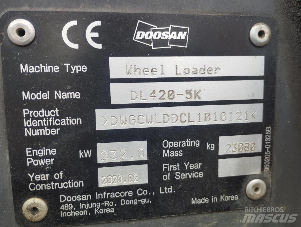 Doosan DL 420-5 Kolové nakladače