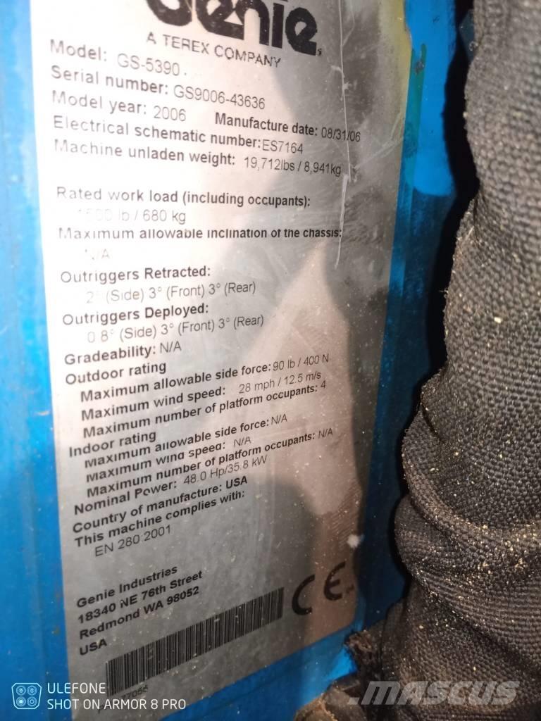 Genie GS 5390 RT Nůžková zvedací plošina