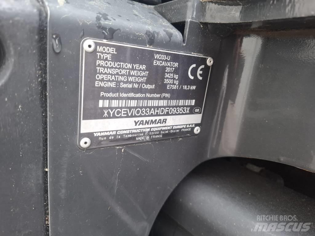Yanmar Vio 33 U Mini rýpadla < 7t