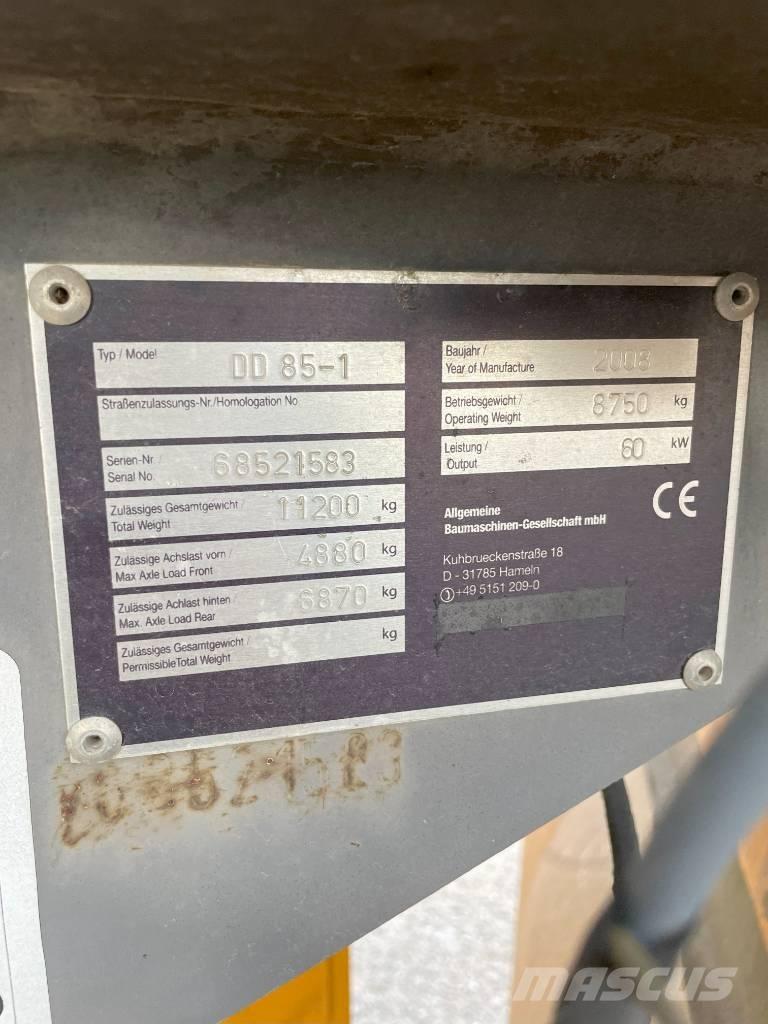 Volvo DD 85 Tandemové válce