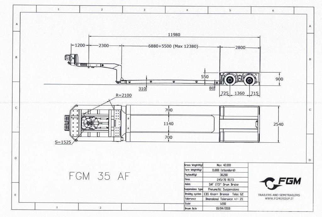 FGM 35 Valníkové návěsy/Návěsy se sklápěcími bočnicemi