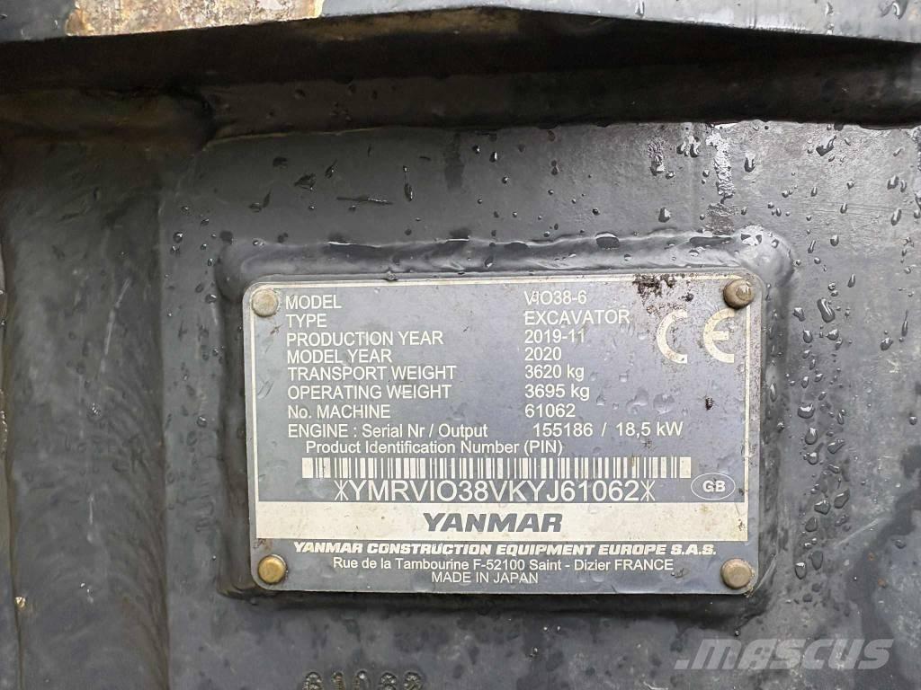 Yanmar Vio 38 Mini rýpadla < 7t