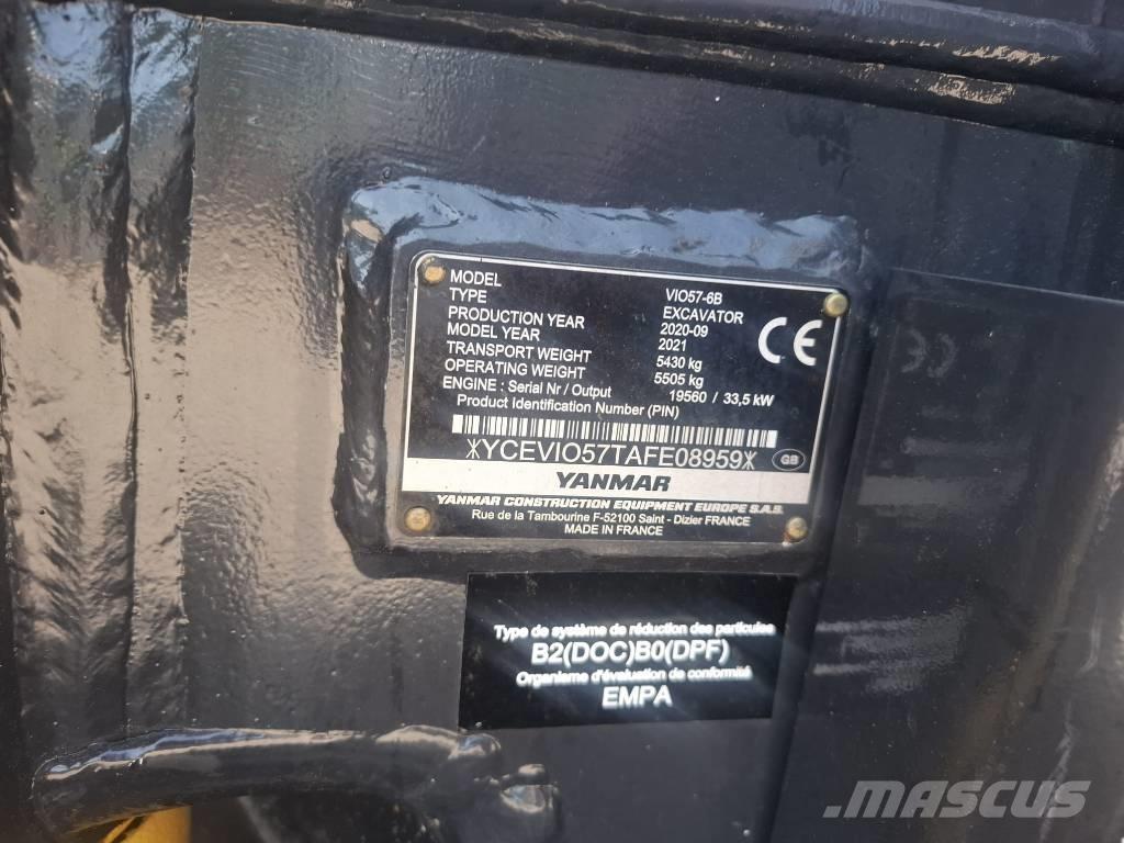Yanmar vio 57-6B Mini rýpadla < 7t