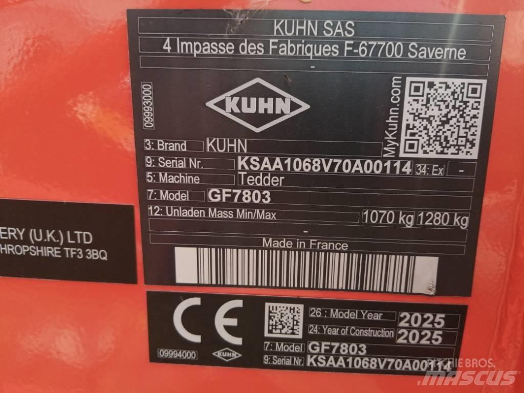 Kuhn GF7803 Obraceče a shrabovače sena