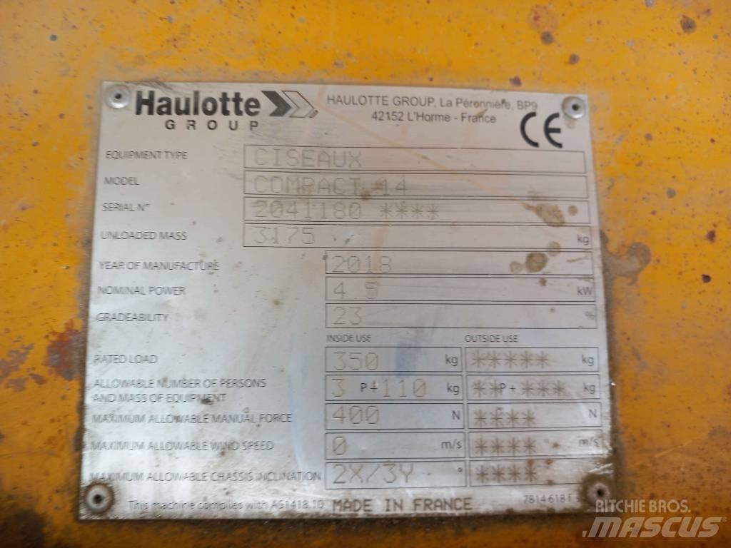 Haulotte Compact 14 Nůžková zvedací plošina