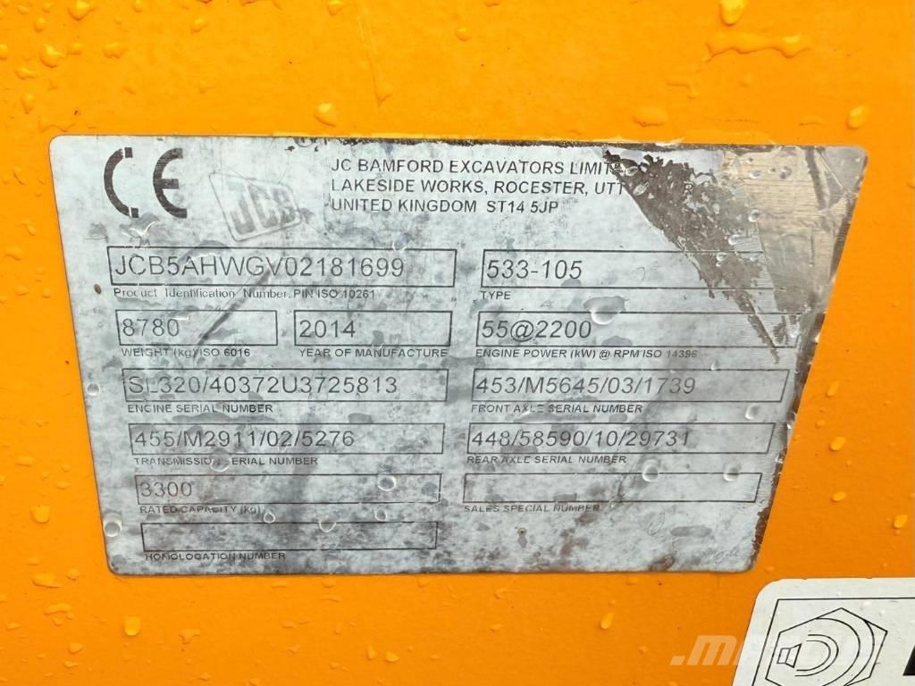 JCB 533-105 Teleskopické manipulátory