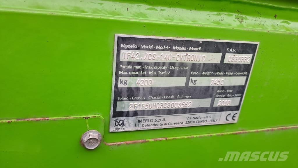 Merlo TF 42.7 CS-140 Teleskopické kolové nakladače