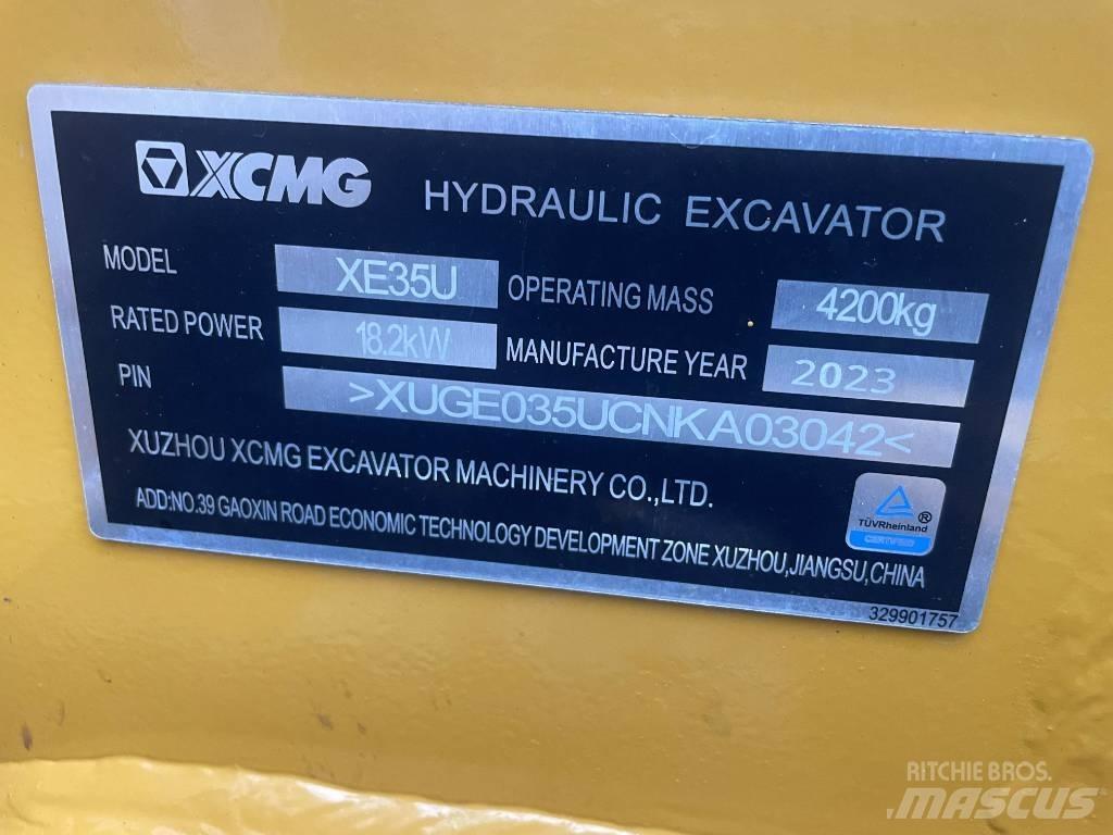 XCMG XE 35 U Mini rýpadla < 7t