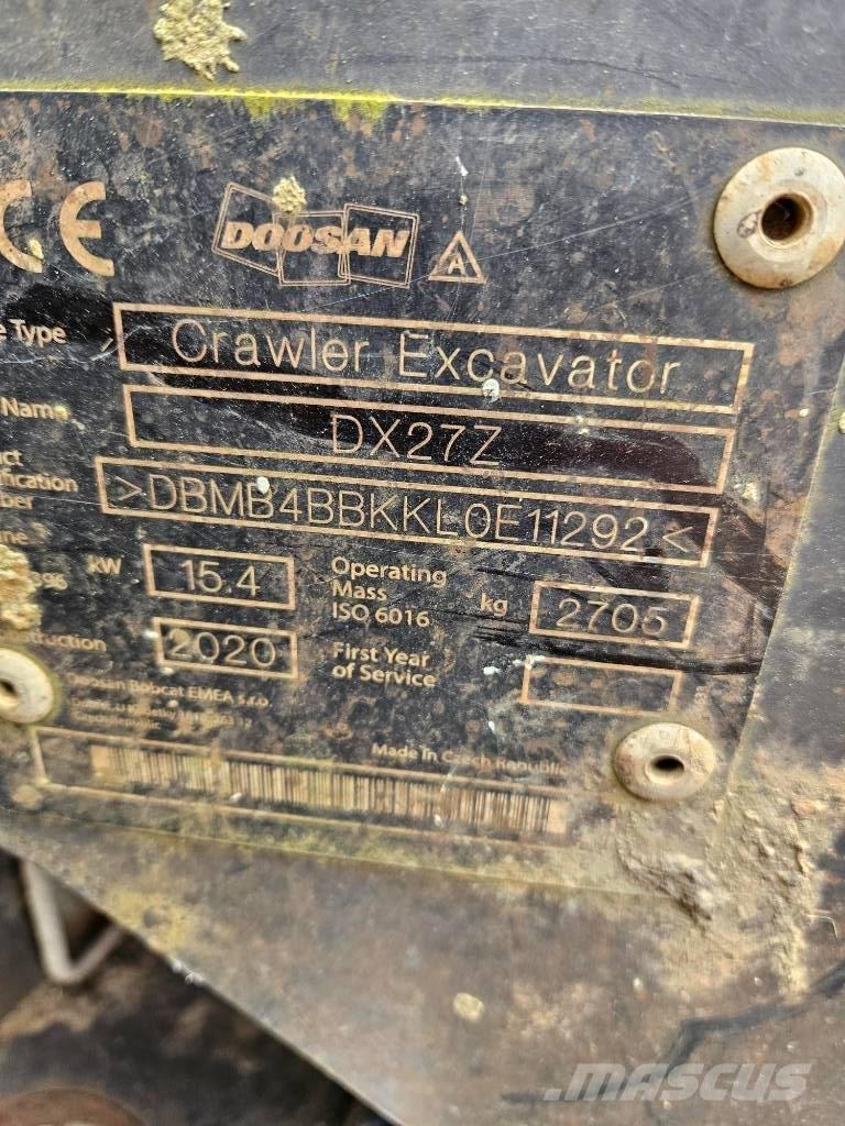 Doosan DX 27 Z Mini rýpadla < 7t