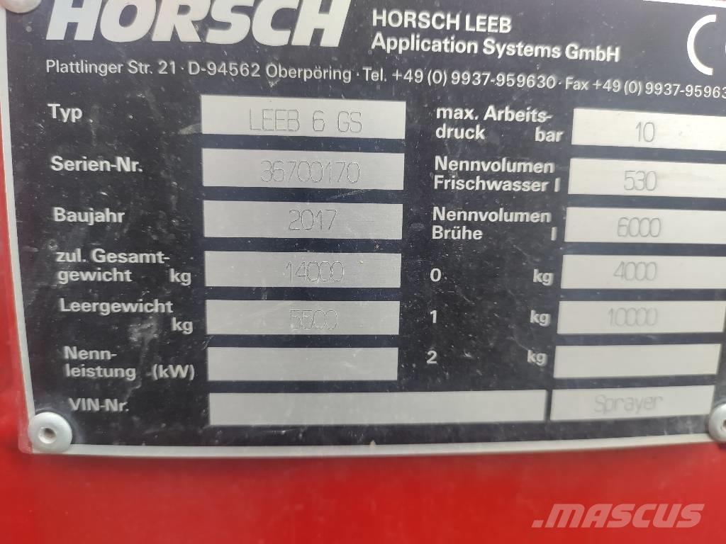 Horsch Leeb 6 GS Tažené postřikovače