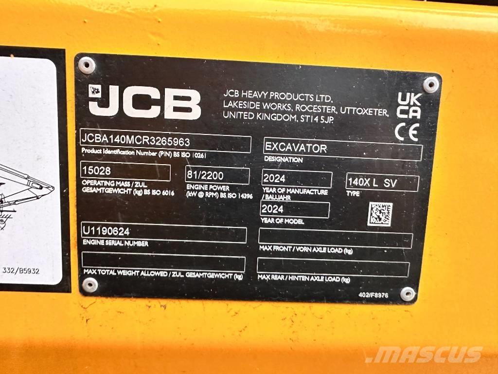 JCB 140 X Pásová rýpadla