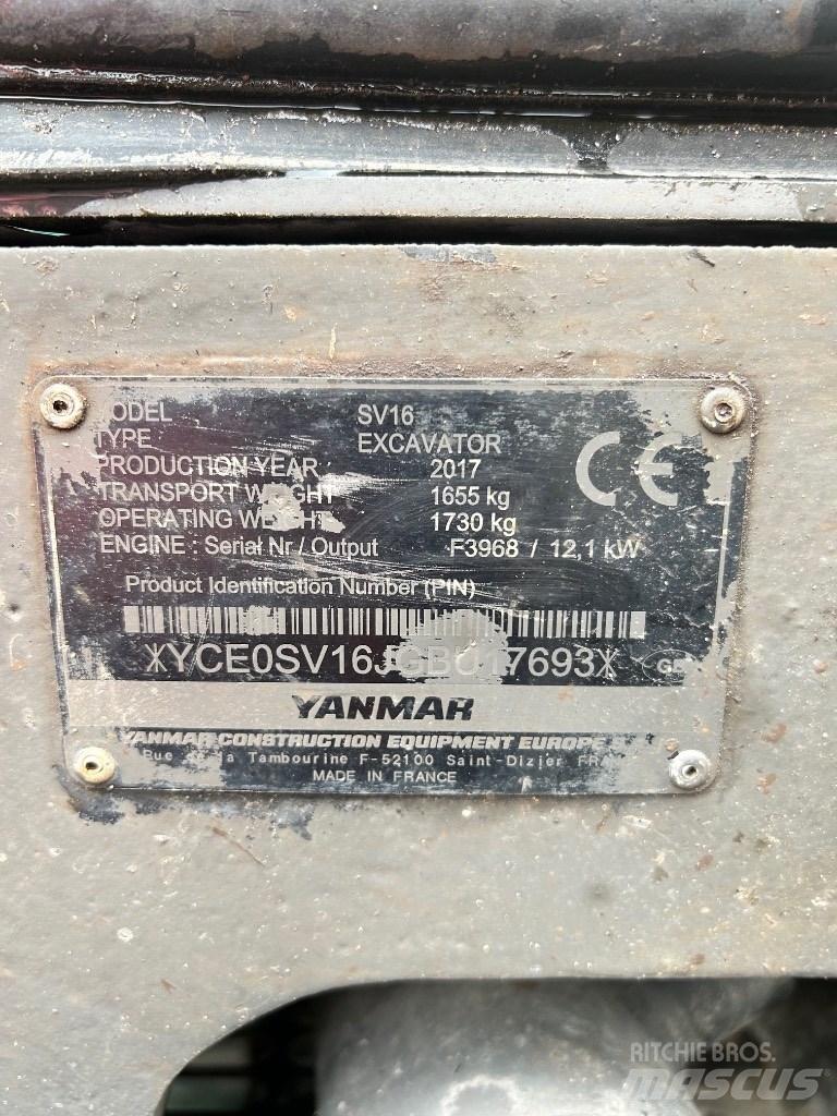 Yanmar SV 16 Mini rýpadla < 7t