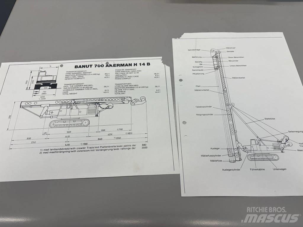 Åkerman Banut H14B Hydraulická beranidla na zatloukání pilotů