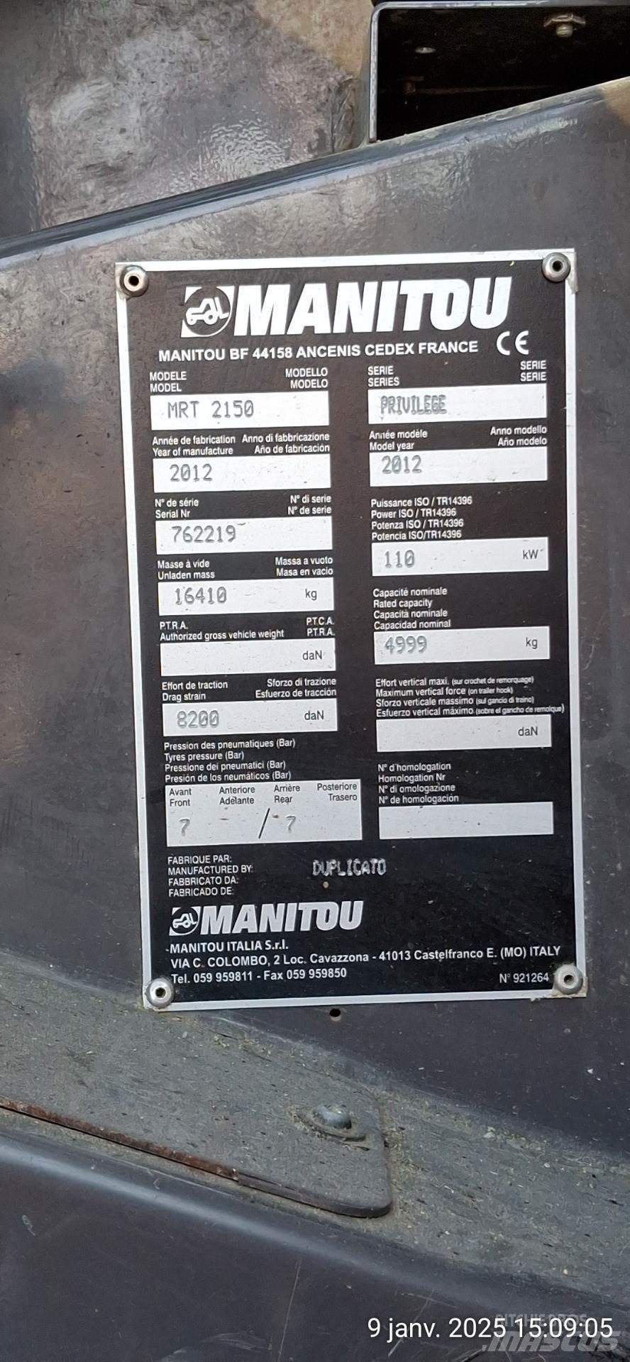 Manitou 2150MRT Teleskopické manipulátory