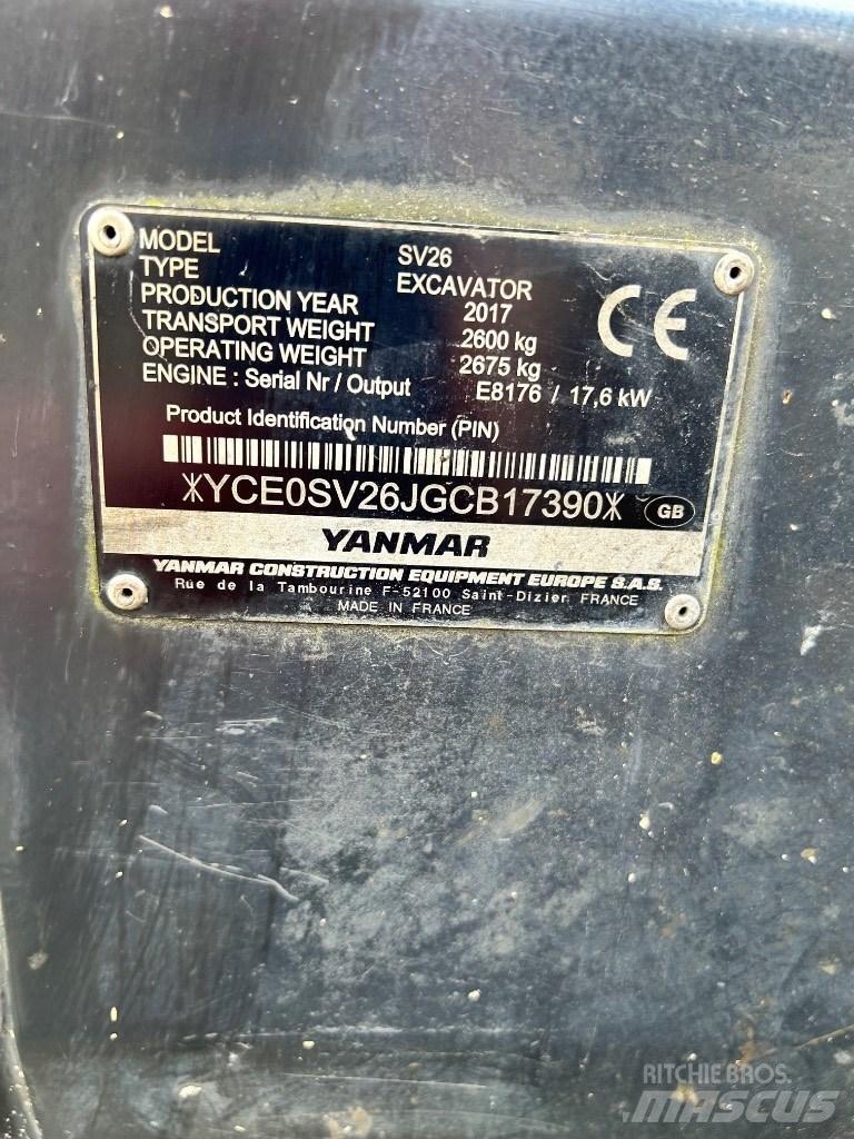 Yanmar SV 26 Mini rýpadla < 7t