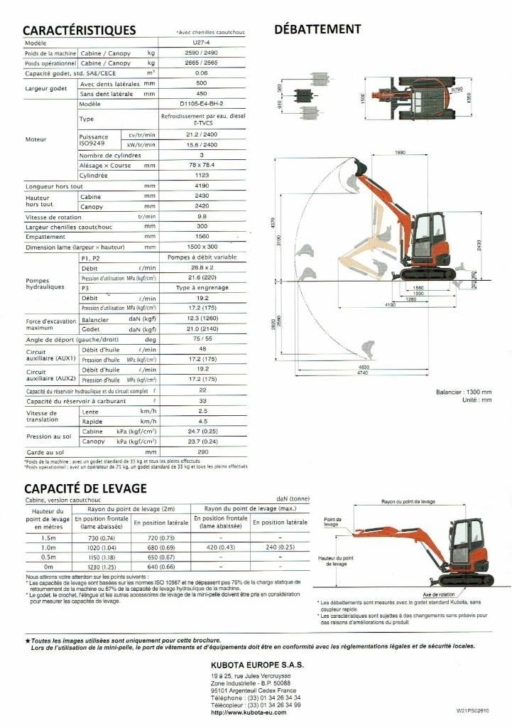 Kubota U 27-4 Mini rýpadla < 7t