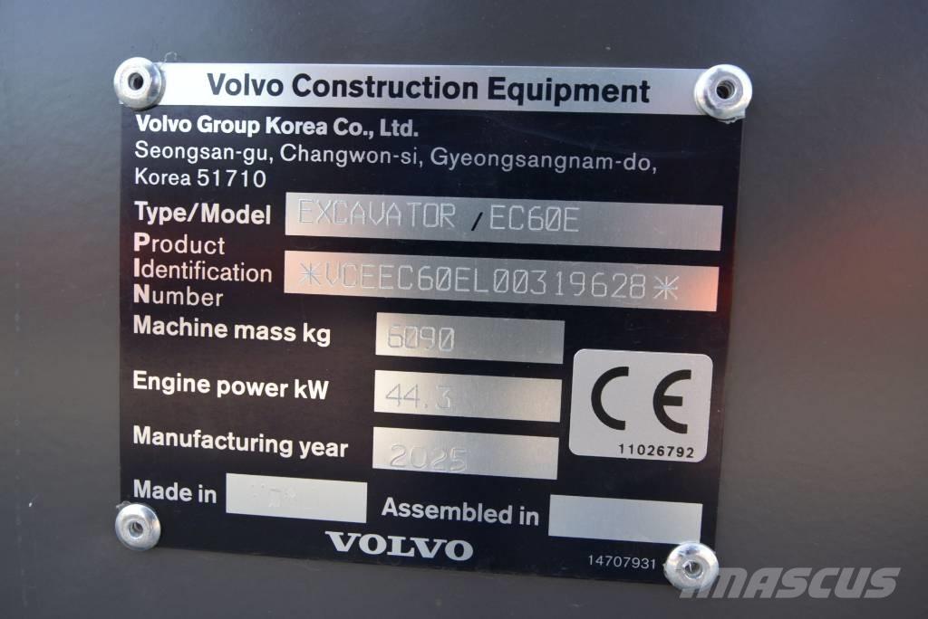 Volvo EC 60 E Mini rýpadla < 7t