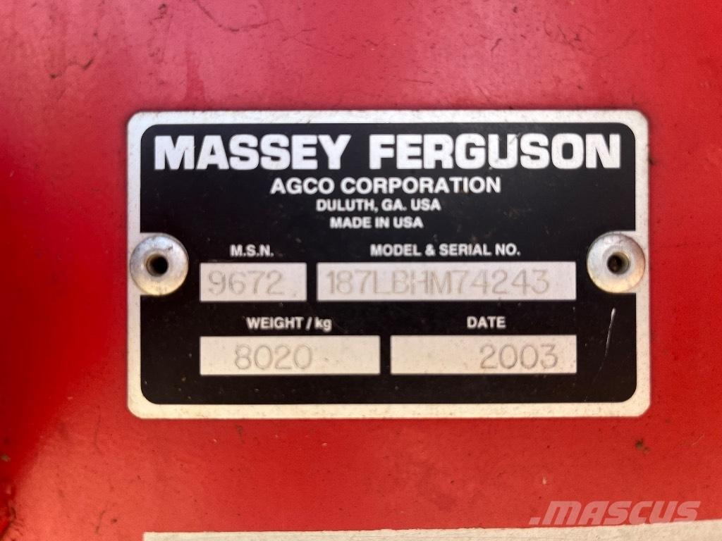 Massey Ferguson 187 Lis na hranaté balíky