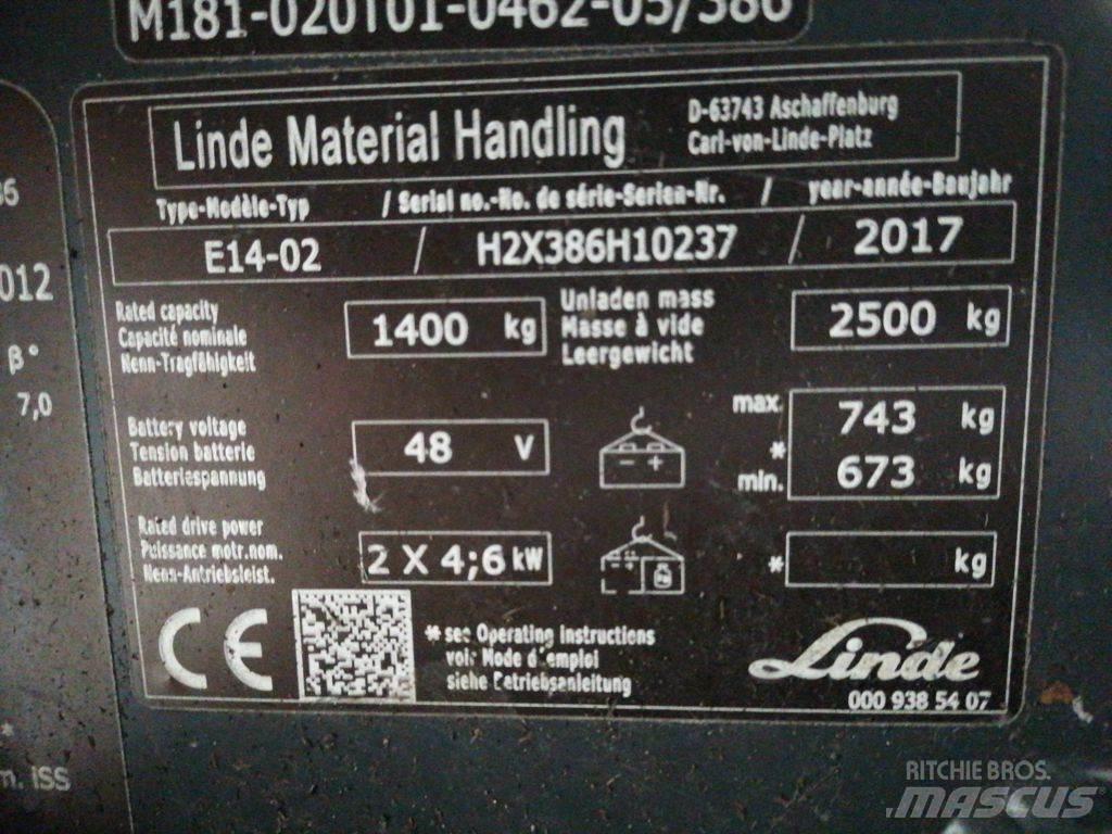 Linde E14-02 Akumulátorové vozíky
