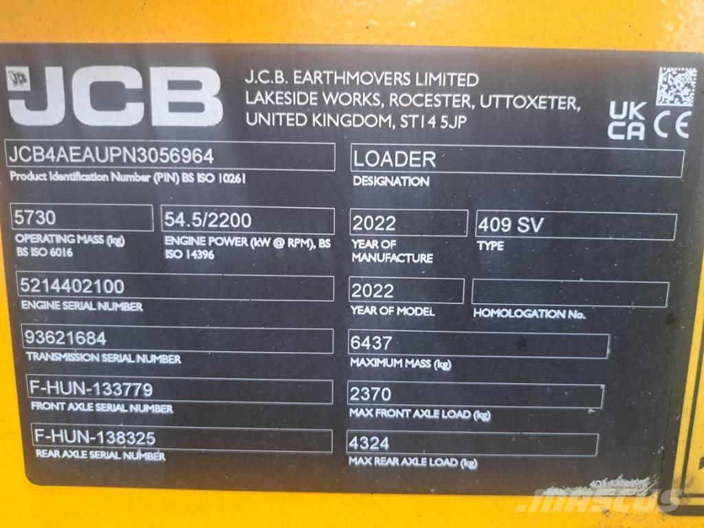 JCB 409 Kolové nakladače