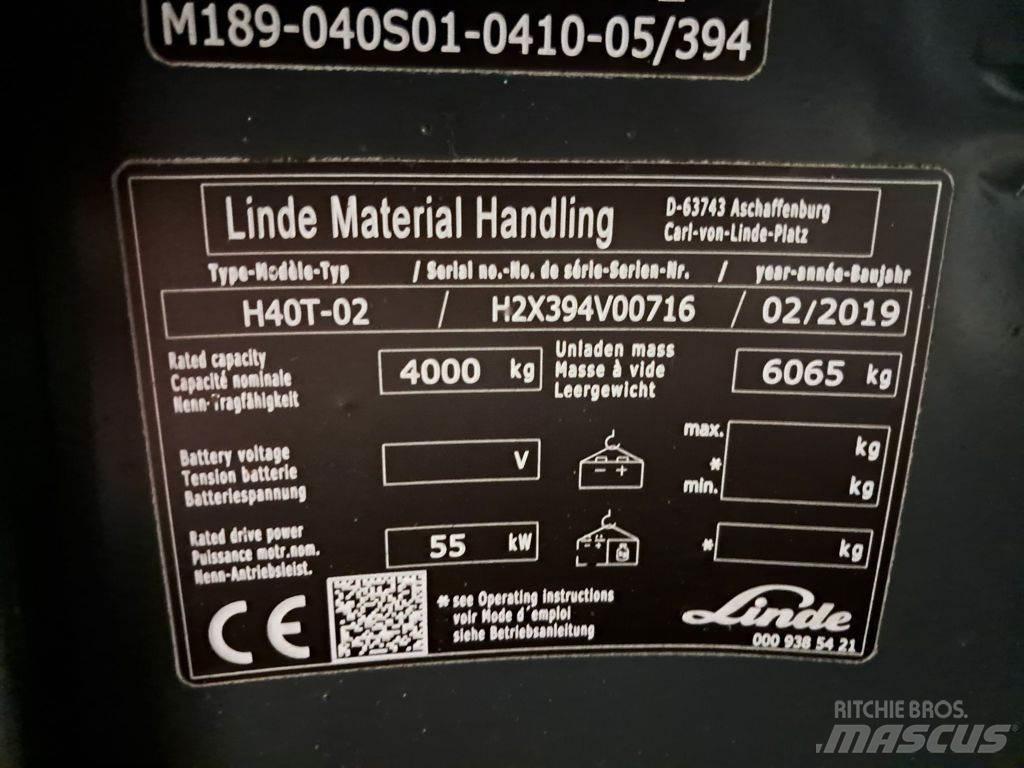 Linde H40T-02 LPG vozíky