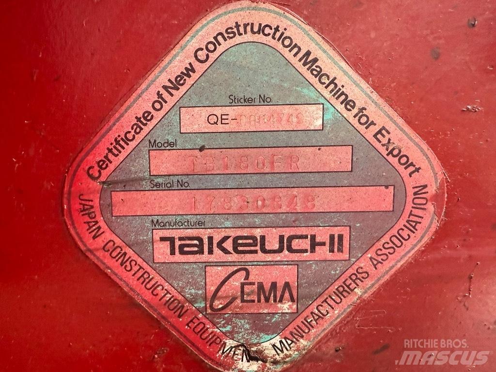 Takeuchi TB 180 FR Midi rýpadla 7t - 12t
