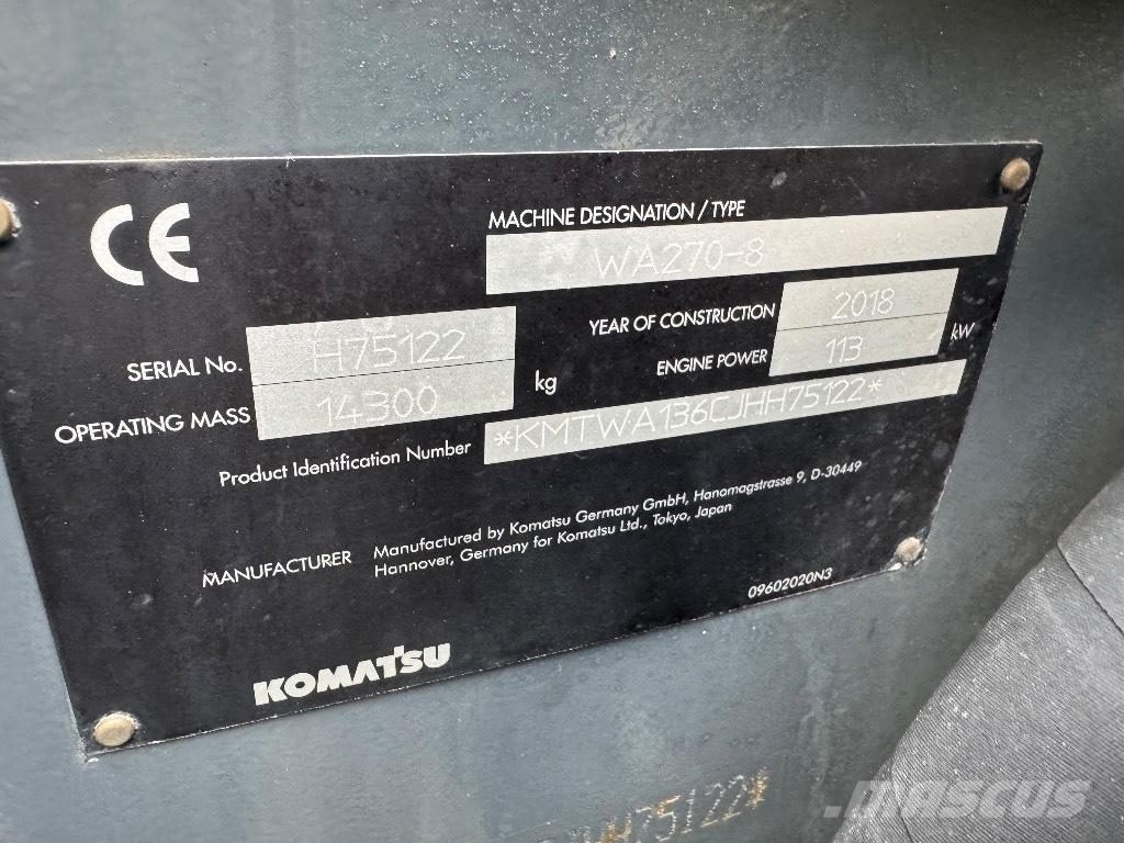 Komatsu WA 270-8 Kolové nakladače