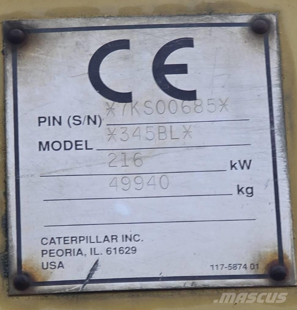 CAT 345 B L Pásová rýpadla