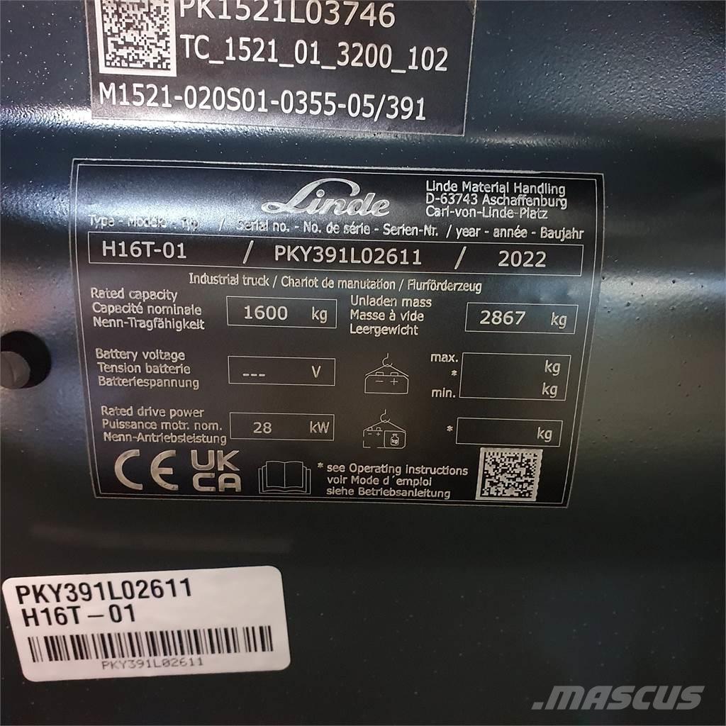 Linde H16T LPG vozíky
