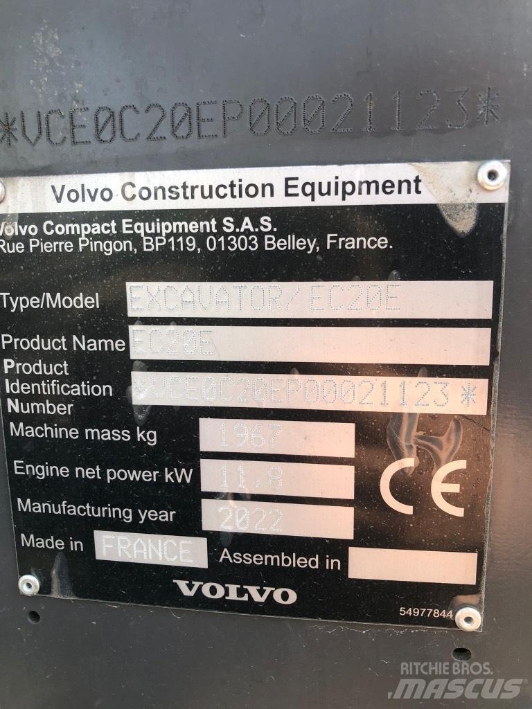 Volvo EC 20 E Mini rýpadla < 7t