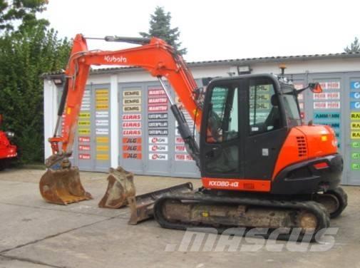 Kubota KX080-4a Pásová rýpadla