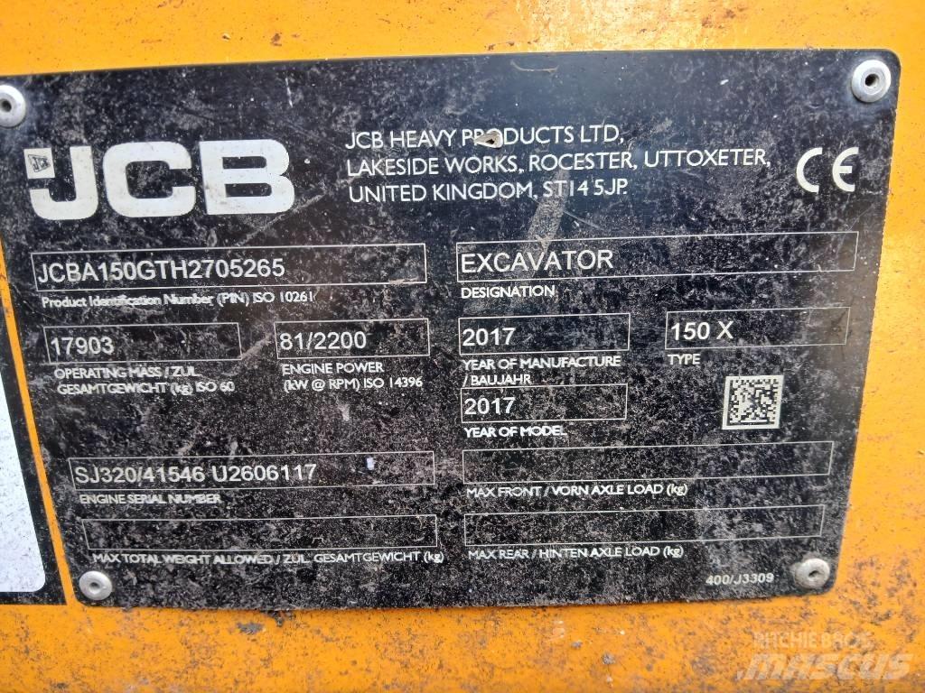 JCB 150X Pásová rýpadla