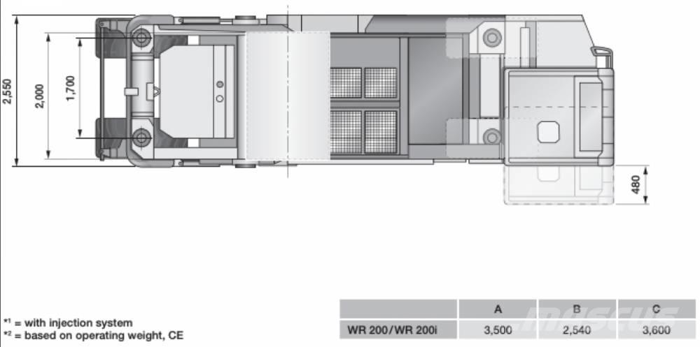 Wirtgen WR200i Půdní kompaktory